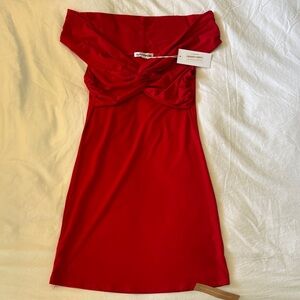 Reformation Cherry Strapless Dress NWT
